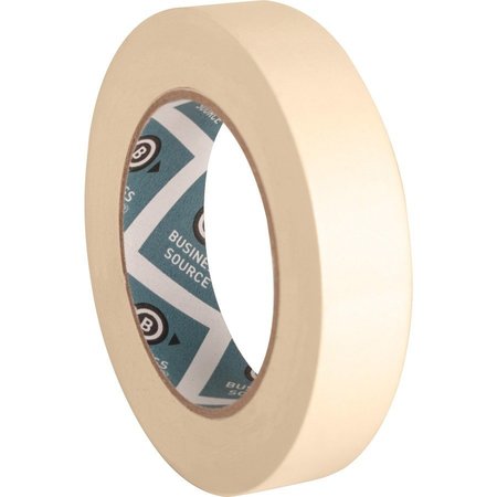 BUSINESS SOURCE Tape, Masking, 1"x60 yd, OfWht 16461